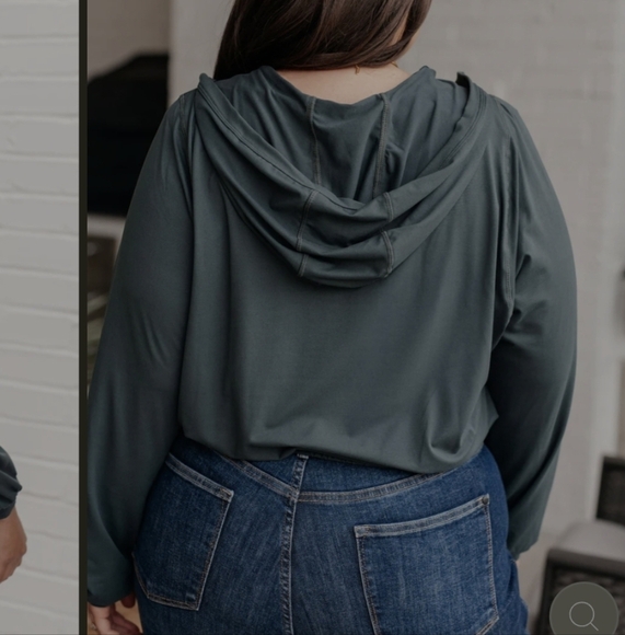 RAE MODE MORNING RUN HALF ZIP HOODIE IN SMOKED SPRUCE. Size 1XL. Good preowned c - Picture 2 of 8